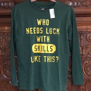 Children’s Place green/yellow long sleeve shirt